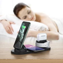 6-In-1 Multifunctional Charging Socket With Phone Holder Wireless Charging For Mobile Phones Headphones Watches Fast Charging