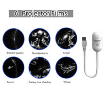 2-in-1 USB Galaxy Star Projector Night Light with Interchangeable Projection Films