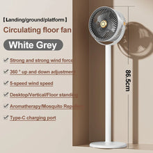 4 IN 1 Floor Standing Desktop Fan with Aroma Box 4 Heights & 5 Speeds Adjustable Portable Home Movable Fan for Dorm Bedroom Use