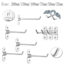 1-10pcs Pegboard Hooks, Steel Single Oblique Hangers for Garage Tool Organization, Kitchen Utensil Key Holder