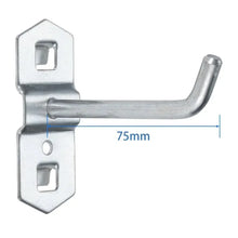 1-10pcs Pegboard Hooks, Steel Single Oblique Hangers for Garage Tool Organization, Kitchen Utensil Key Holder