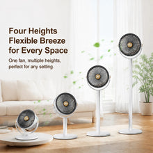 4 IN 1 Floor Standing Desktop Fan with Aroma Box 4 Heights & 5 Speeds Adjustable Portable Home Movable Fan for Dorm Bedroom Use