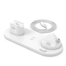 6-In-1 Multifunctional Charging Socket With Phone Holder Wireless Charging For Mobile Phones Headphones Watches Fast Charging
