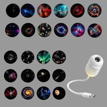 2-in-1 USB Galaxy Star Projector Night Light with Interchangeable Projection Films