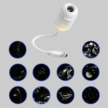 2-in-1 USB Galaxy Star Projector Night Light with Interchangeable Projection Films