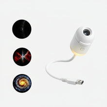 2-in-1 USB Galaxy Star Projector Night Light with Interchangeable Projection Films
