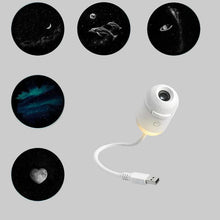 2-in-1 USB Galaxy Star Projector Night Light with Interchangeable Projection Films